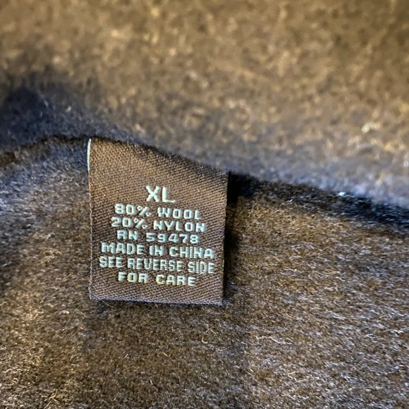 Vintage Cynthia Rowley Gray Tweed Wool Blend Coat with Ruffled Collar XL - Picture 9 of 12